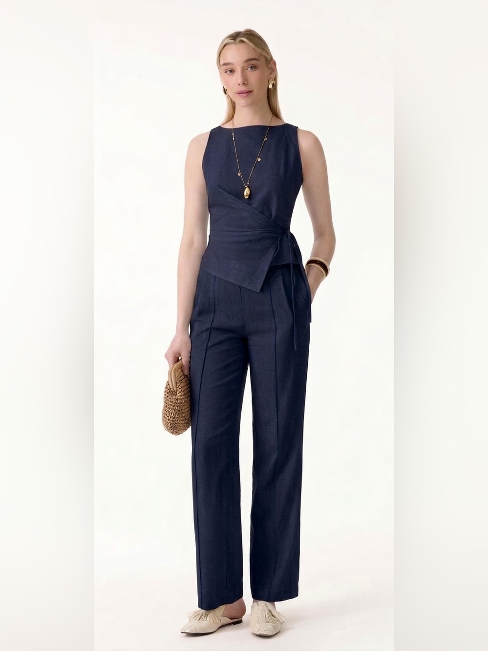 OGL Linen Blend Pants Size Medium